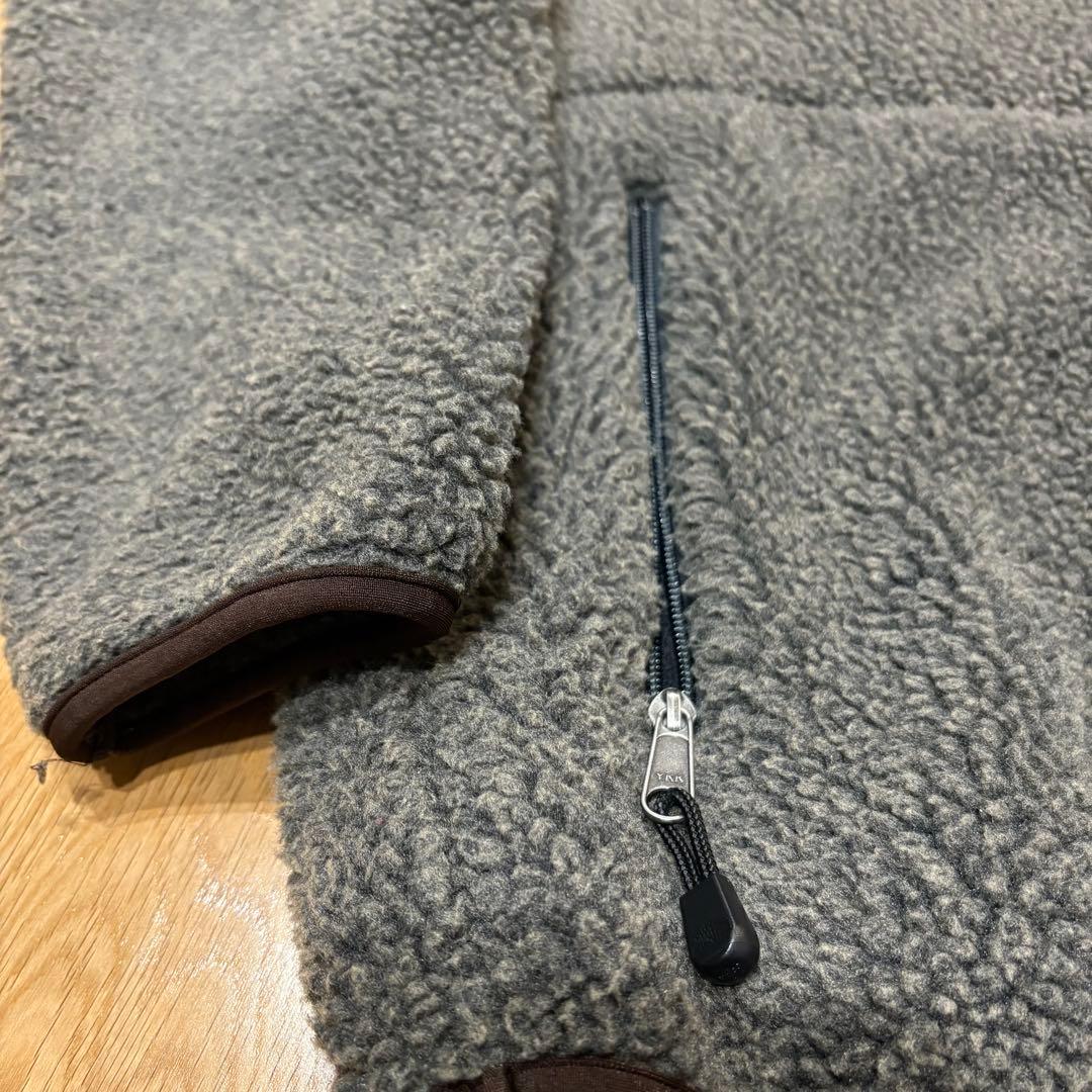 90s美品North Face ノースフェイス　ボアジャケット　グレー　古着