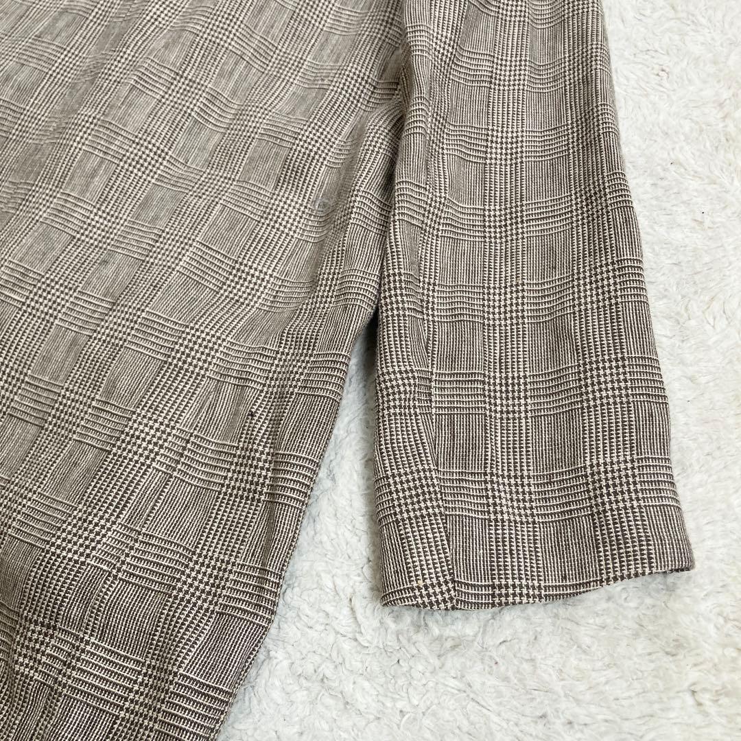 極美品・近年✨ドゥーズィエムクラス　Glen Check coat　リネン100