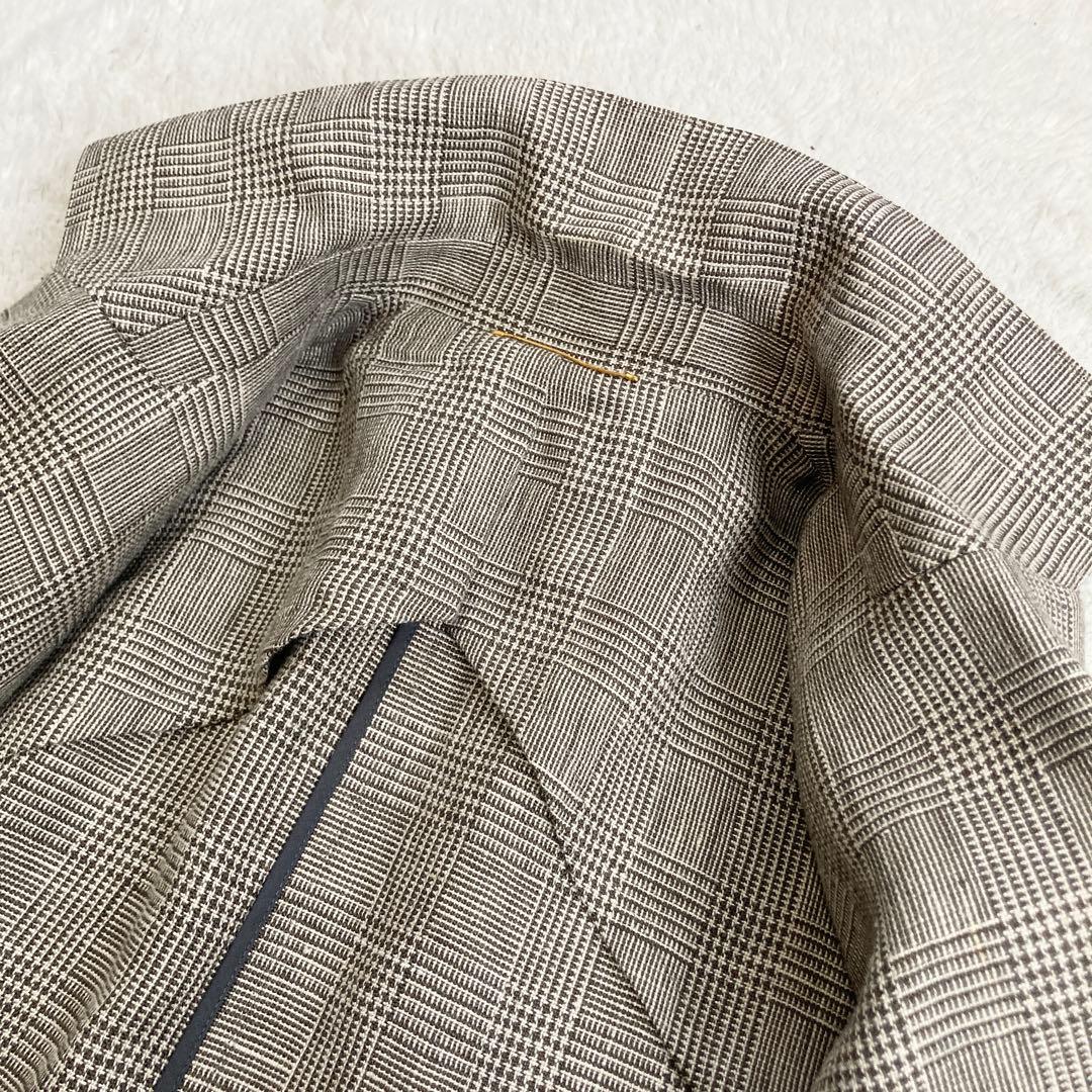 極美品・近年✨ドゥーズィエムクラス　Glen Check coat　リネン100