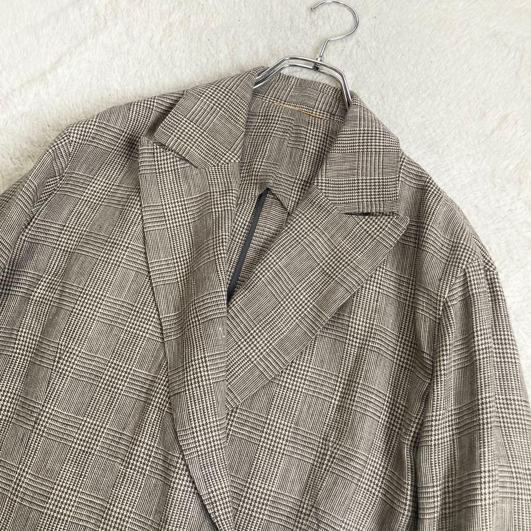 極美品・近年✨ドゥーズィエムクラス　Glen Check coat　リネン100