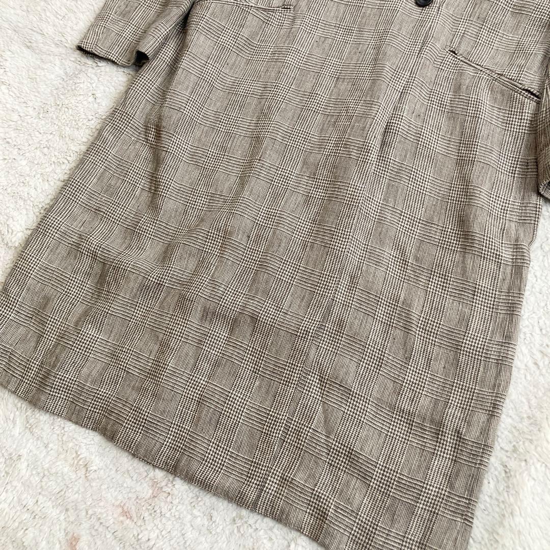 極美品・近年✨ドゥーズィエムクラス　Glen Check coat　リネン100