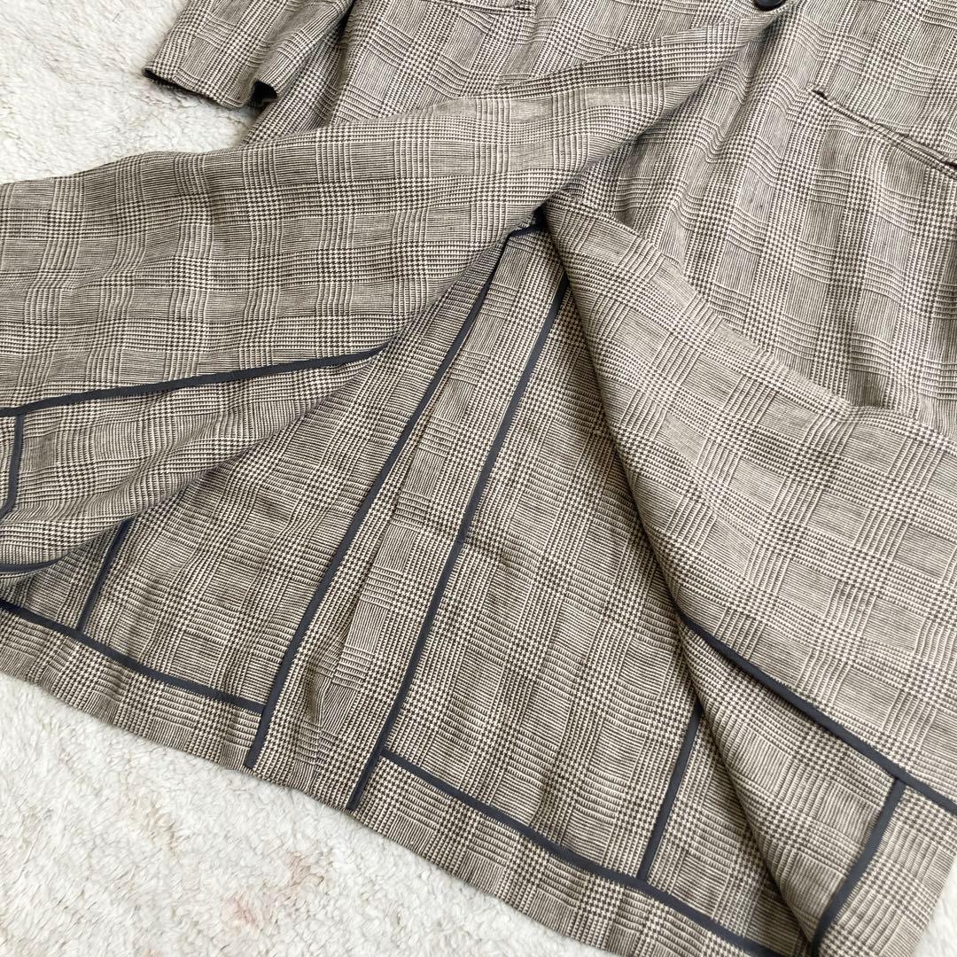 極美品・近年✨ドゥーズィエムクラス　Glen Check coat　リネン100