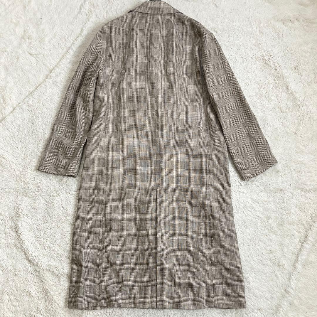 極美品・近年✨ドゥーズィエムクラス　Glen Check coat　リネン100