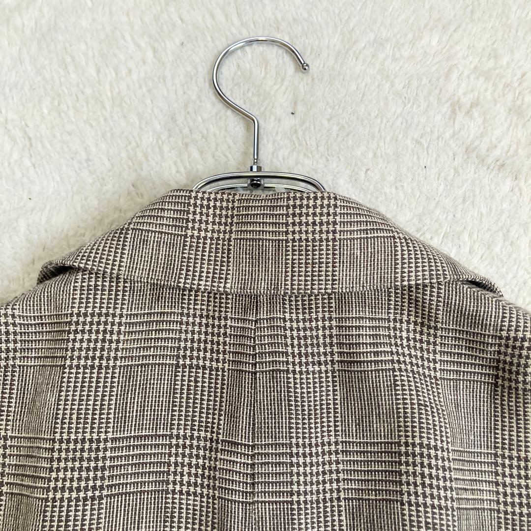 極美品・近年✨ドゥーズィエムクラス　Glen Check coat　リネン100