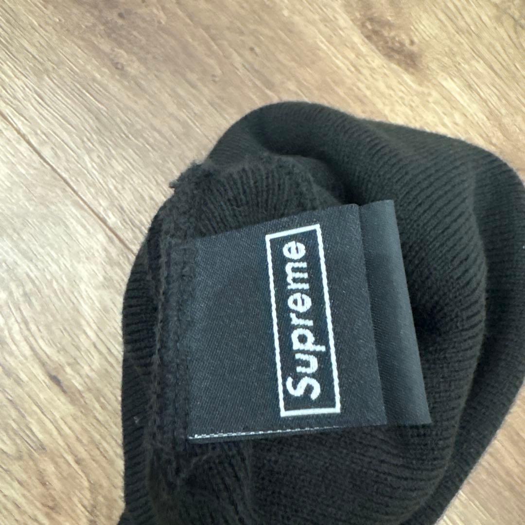 Supreme 黒 ビーニー World Famous