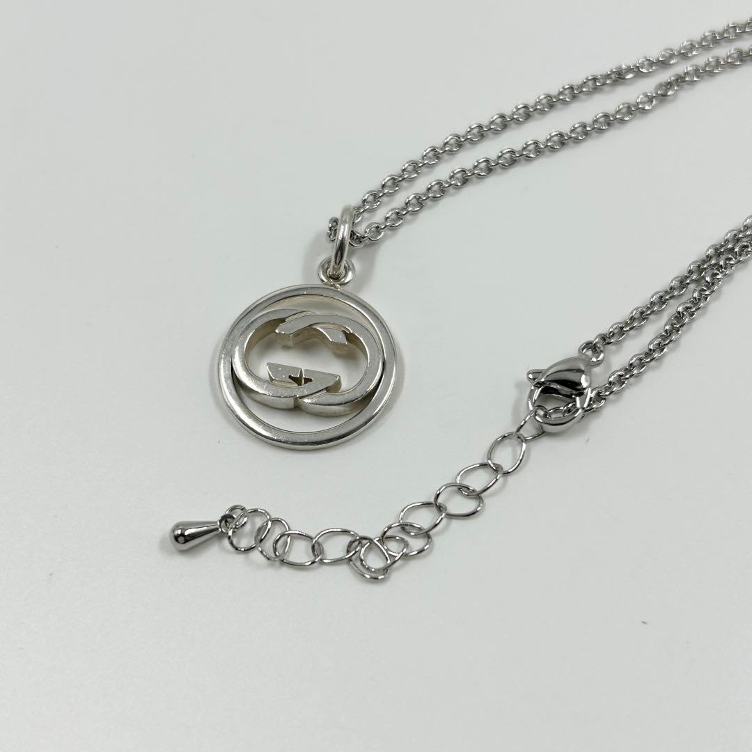 美品✨　グッチ　ネックレス　インターロッキング　シルバー　GG　Ag 925