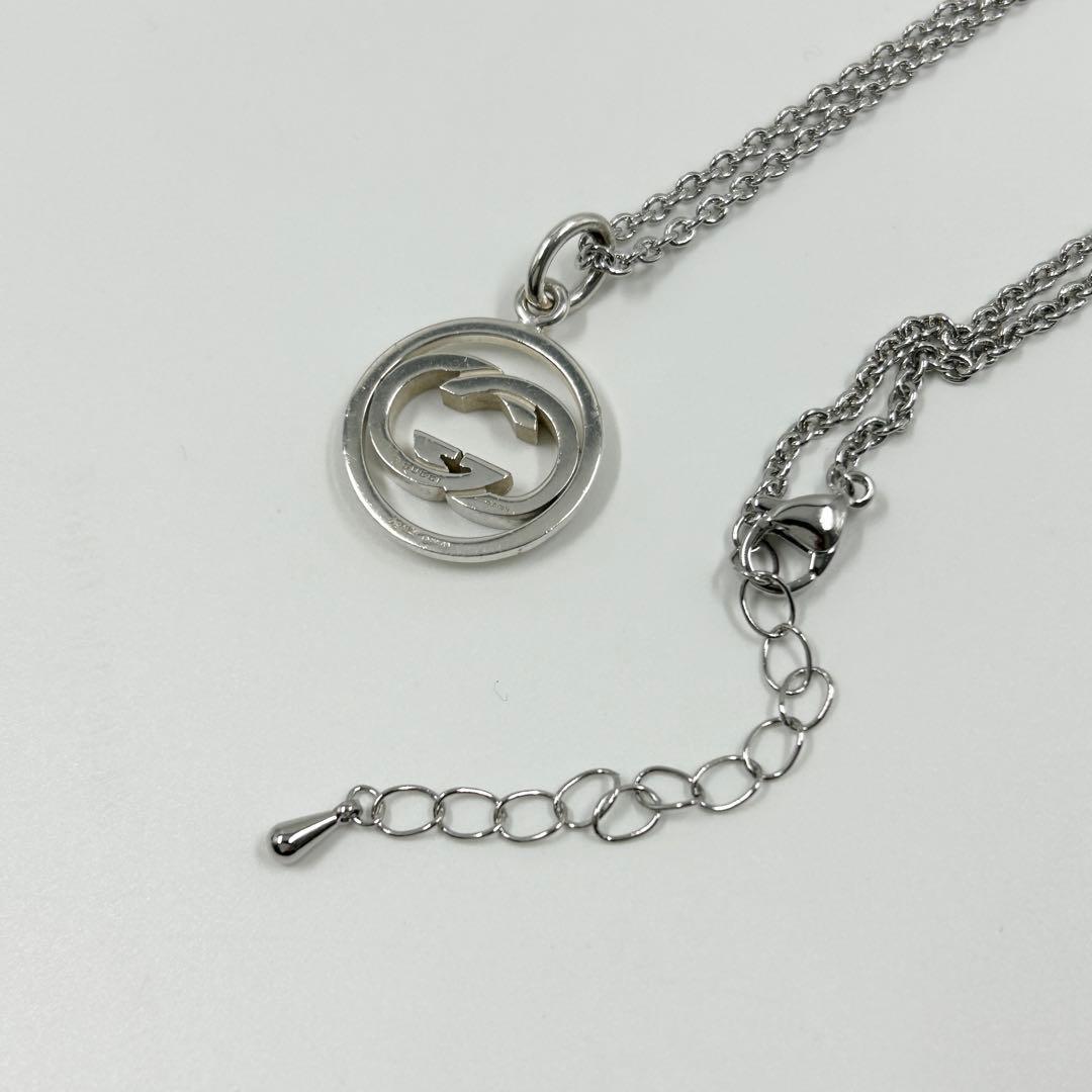 美品✨　グッチ　ネックレス　インターロッキング　シルバー　GG　Ag 925