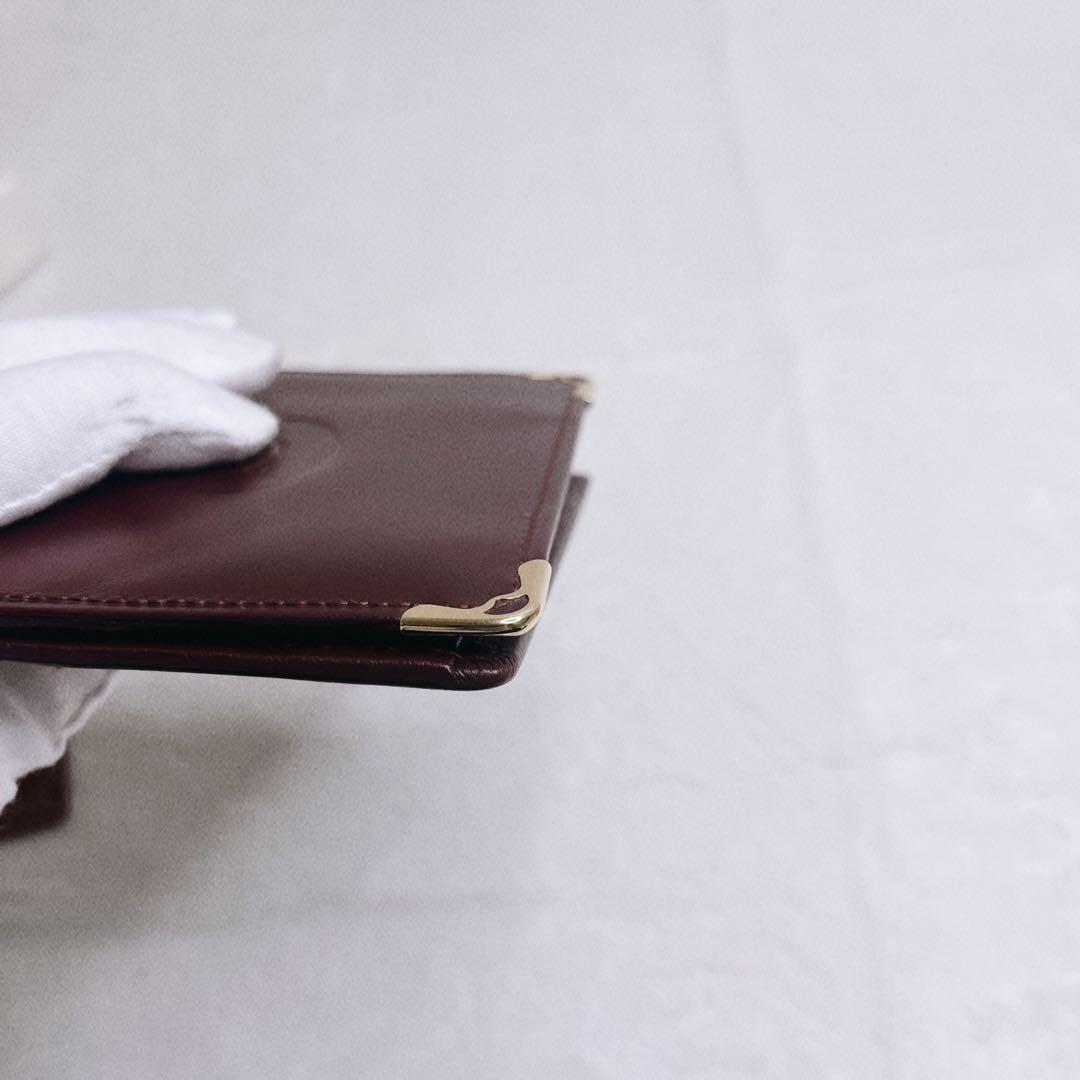【極美品】Cartier カルティエ マストライン　二つ折り財布 　ゴールド金具