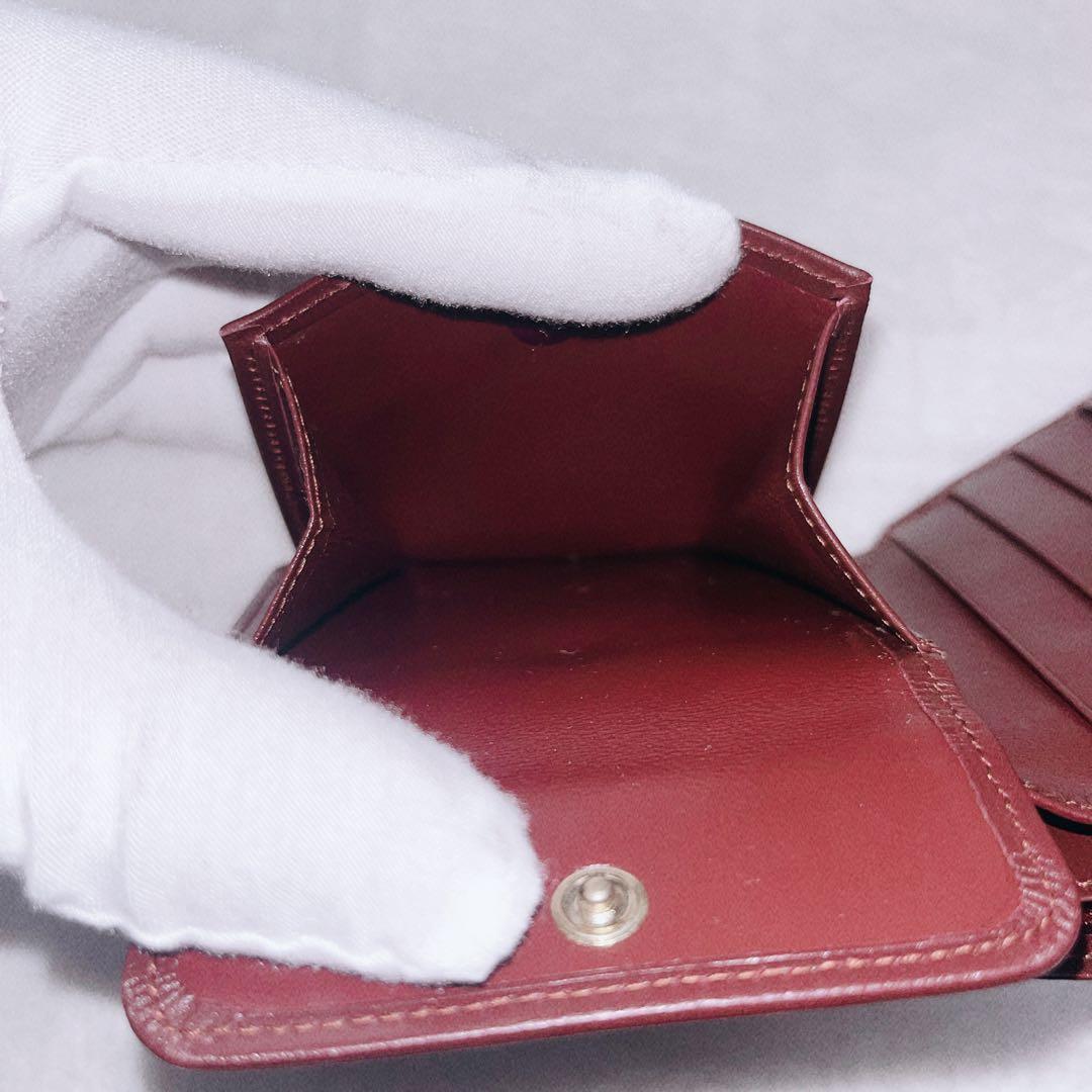 【極美品】Cartier カルティエ マストライン　二つ折り財布 　ゴールド金具