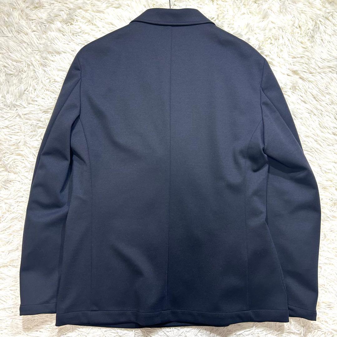 未使用タグ付　日本製素材 洗える♪メタルボタンダブルブレザー ネイビーゆったりM