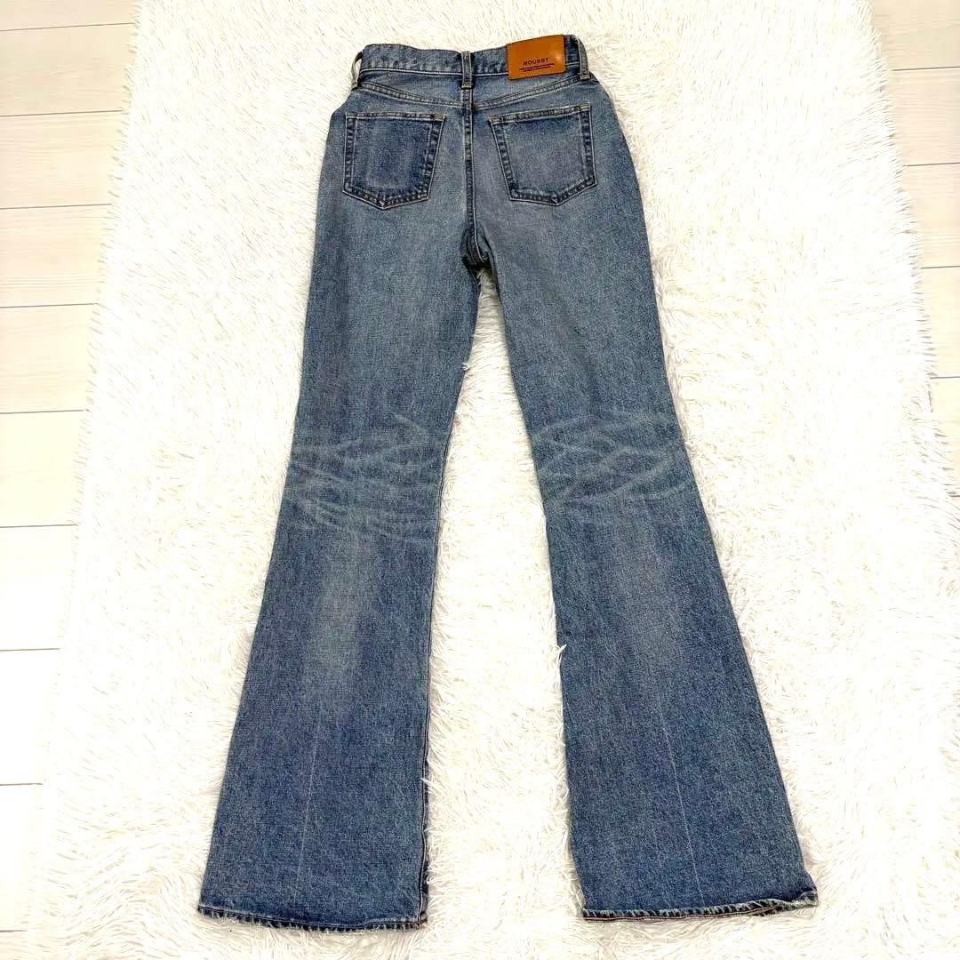 マウジー MOUSSY MVS FLARE ブーツカットデニムパンツ　ブルー25