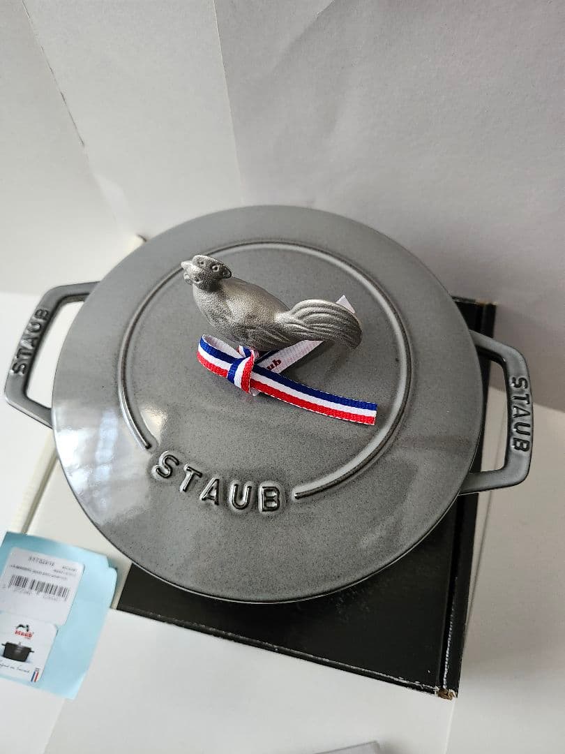 新品未使用　staub　ストウブワナベ　Wa-NABE　L20cm　グレー