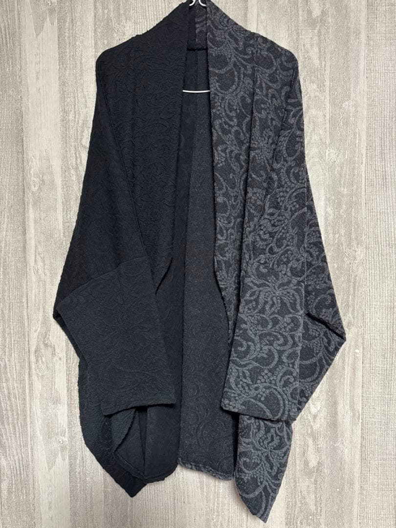 antiqua/pattern torso ダマスク柄トッパーカーディガン