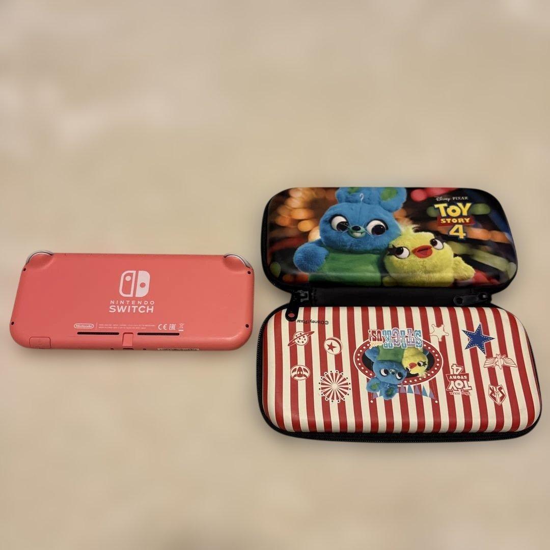 Nintendo Switch Lite コーラル ピンク　ケース付