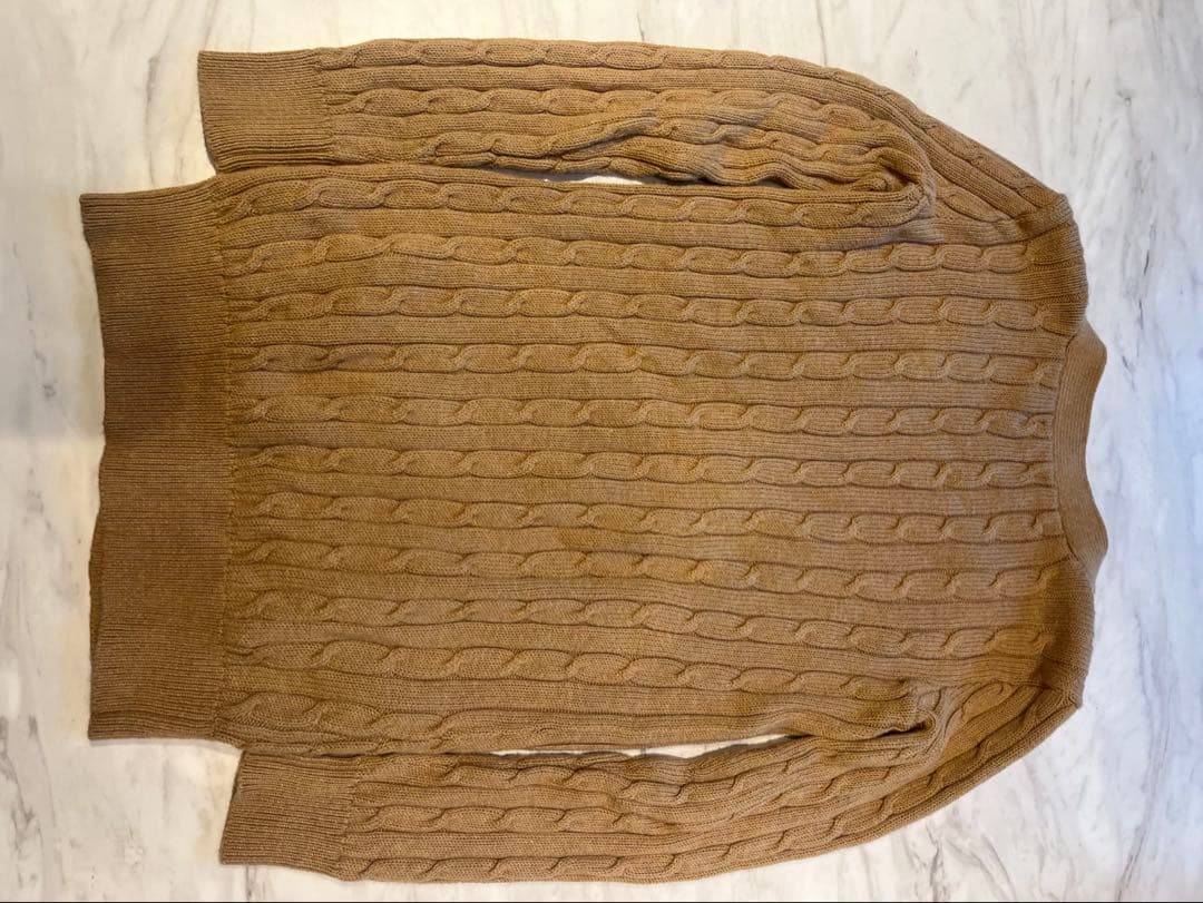 【美品】POLO RALPH LAUREN コットンケーブルニット カーディガン