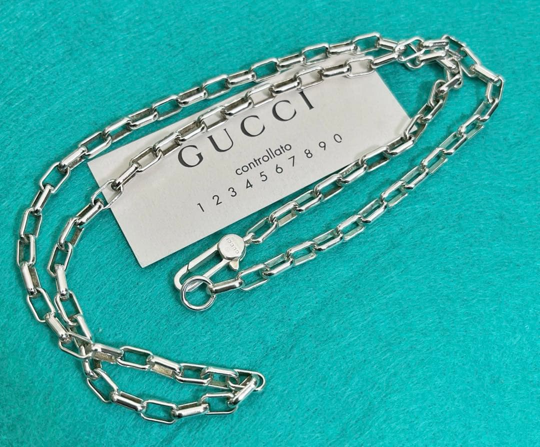 美品　GUCCI 3.8ミリ　シルバー925 チェーンネックレス