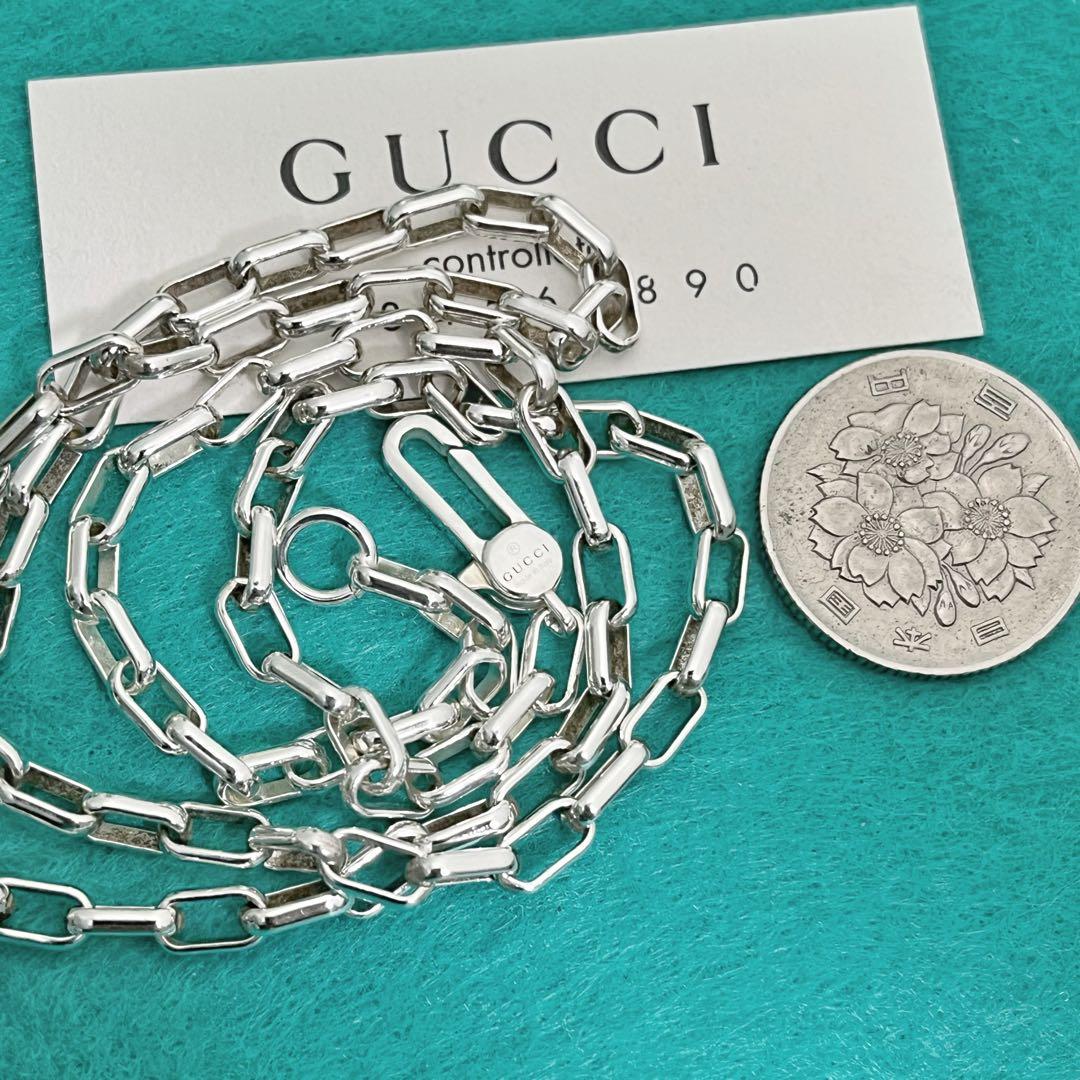 美品　GUCCI 3.8ミリ　シルバー925 チェーンネックレス