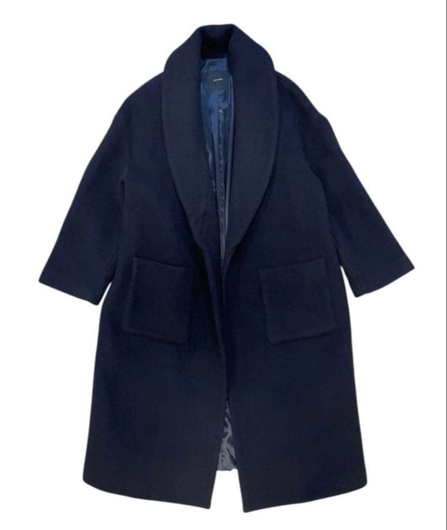 美品Spick&Span ロングウールコート 紺 M セレモニー 入学式 卒業式