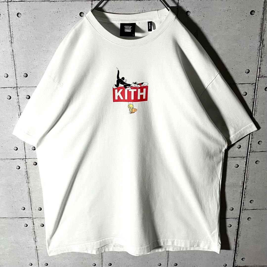 LKTH キス ☆ ルーニーテューンズ限定コラボ ボックスロゴ Tシャツ L