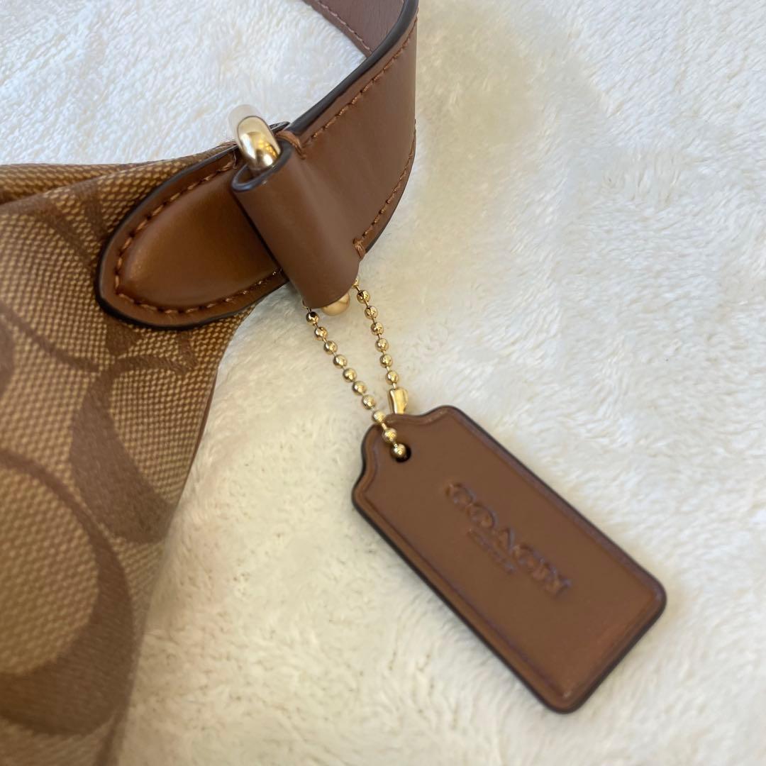 【美品】COACH　ブラウン　レザー　PVC　ボディバッグ　ウエストポーチ