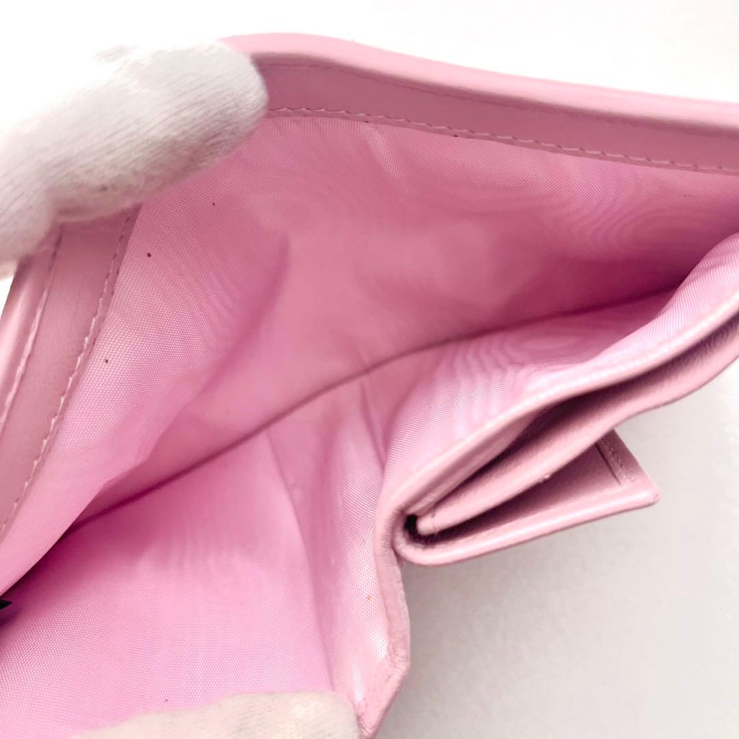 現行 miu miu ミュウミュウ マテラッセ 二つ折り財布　0306-⑤
