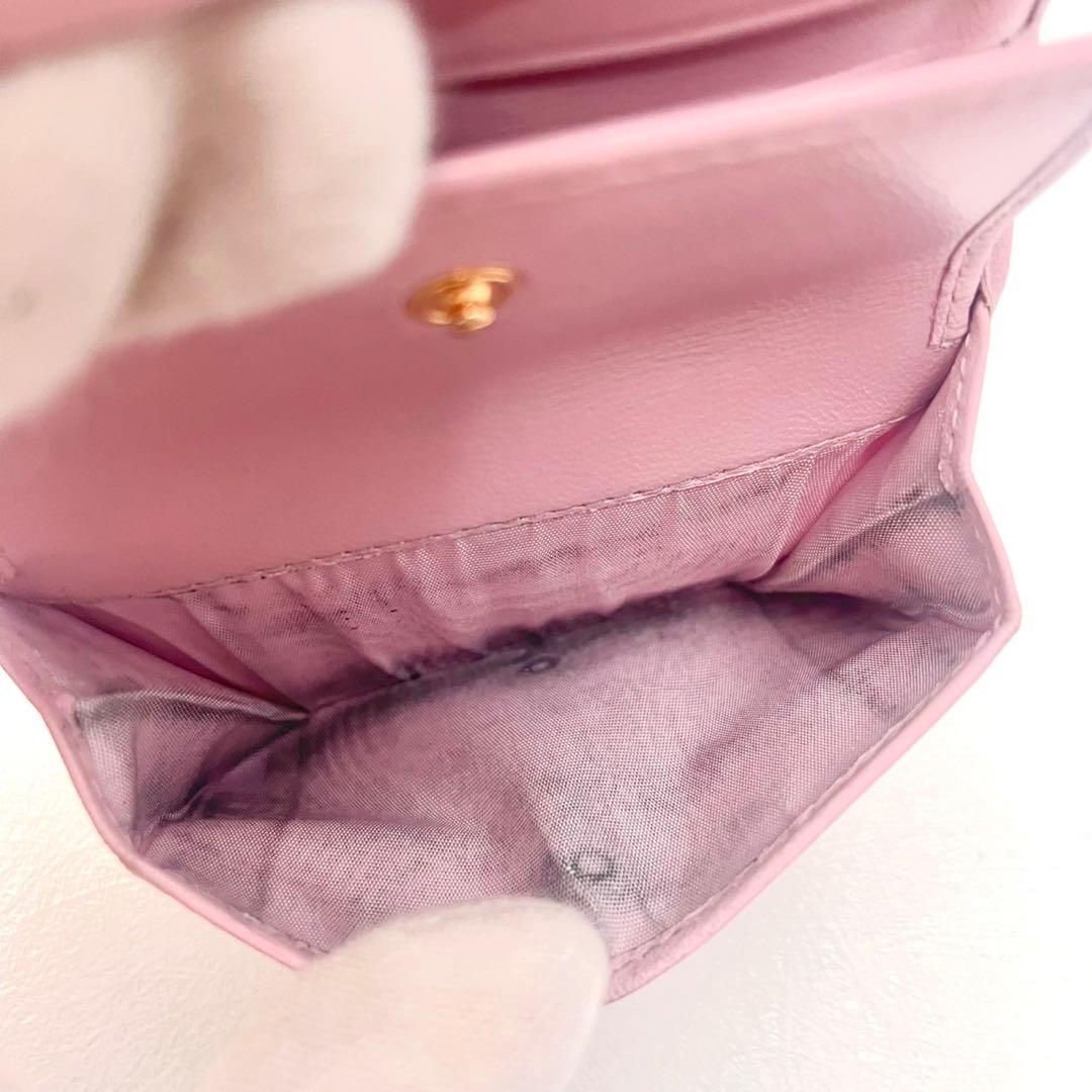 現行 miu miu ミュウミュウ マテラッセ 二つ折り財布　0306-⑤