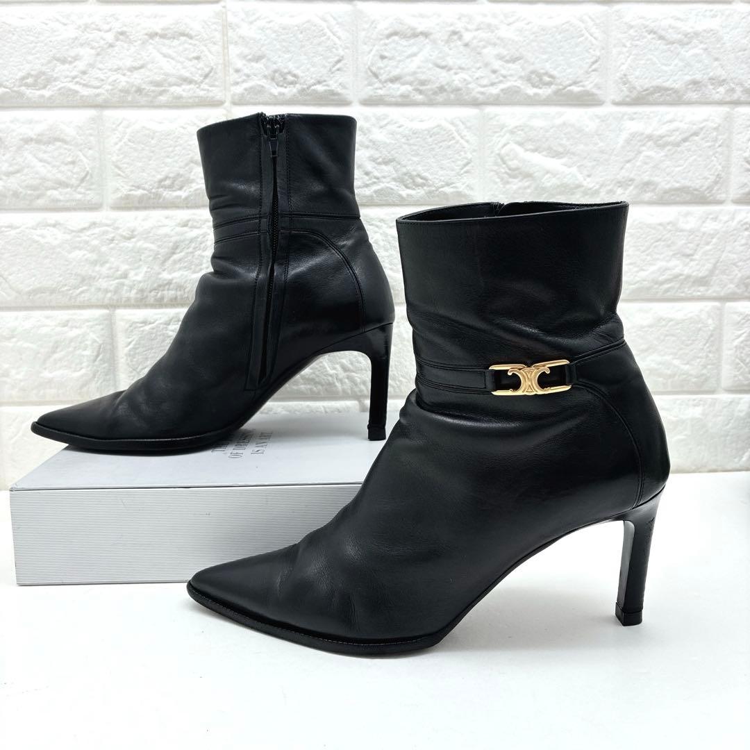 CELINE セリーヌ ベルヌイユ トリオンフ ショートブーツ ジップ24cm