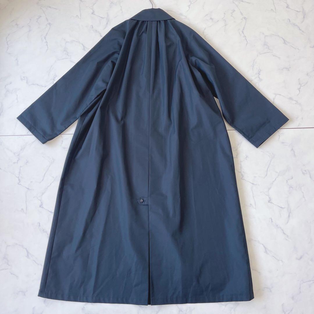 【美品】MIDIUMISOLID ボリューム ロングトレンチコート ネイビー