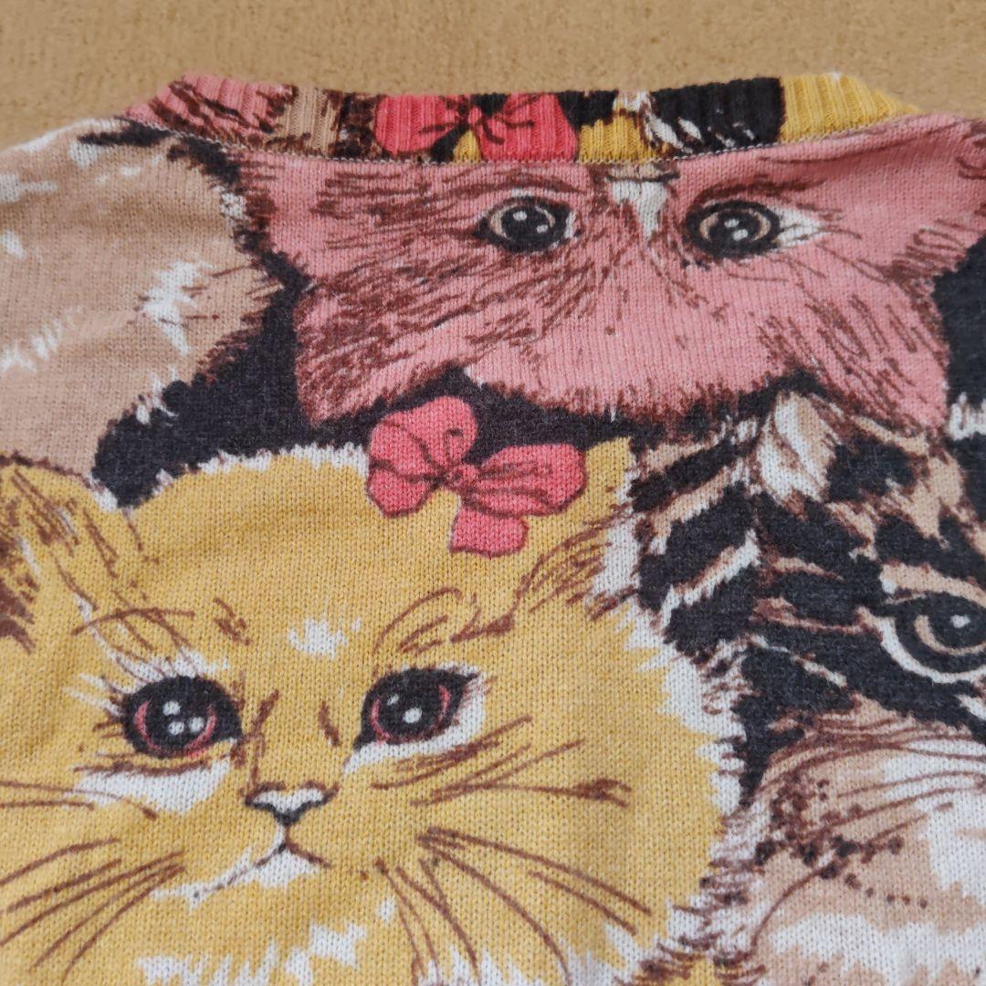 ヒステリックグラマー　カーディガン　キャット　ねこ　ヒス　レトロ