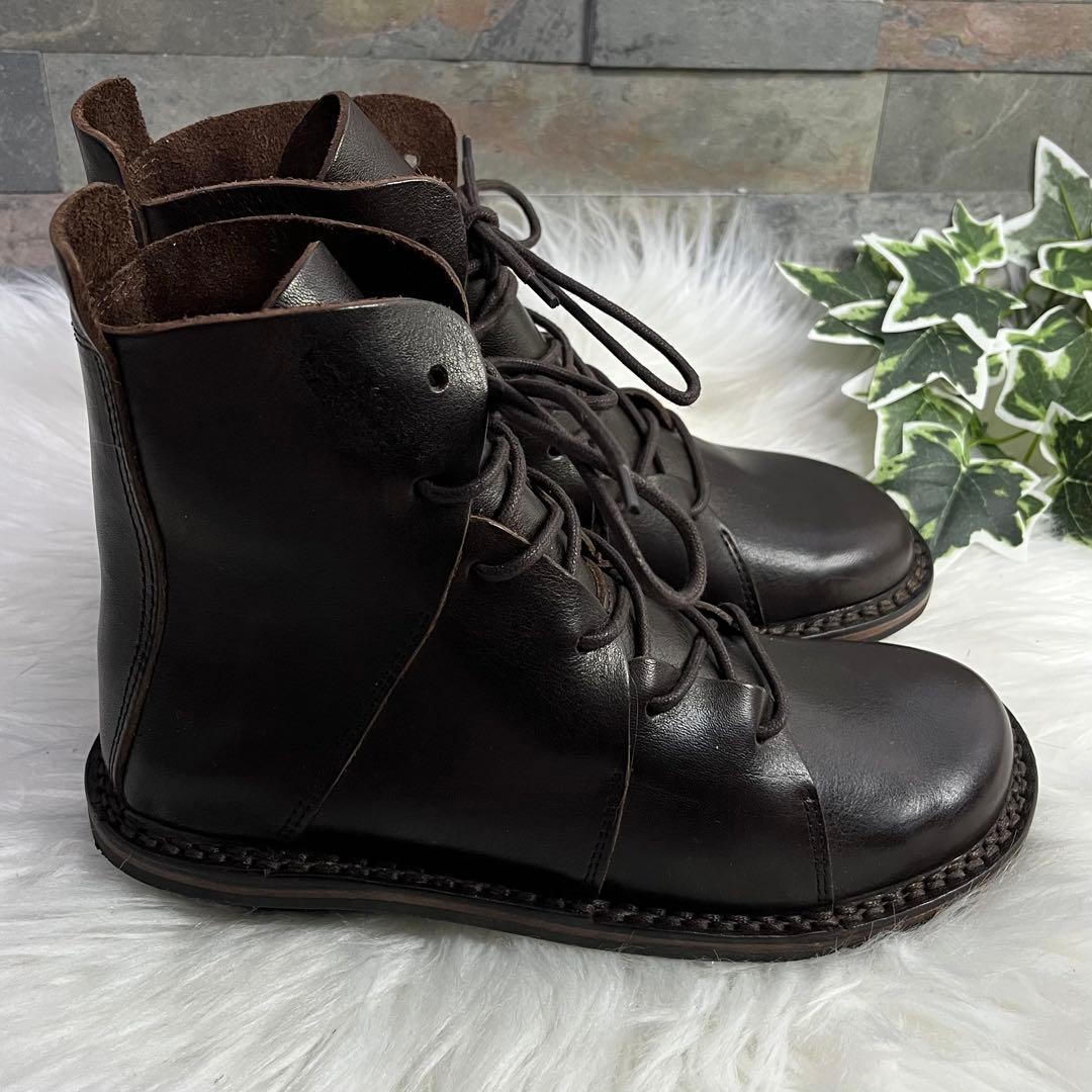 超美品　トリッペン　trippen ノマド　レザー　レースアップ　ブーツ