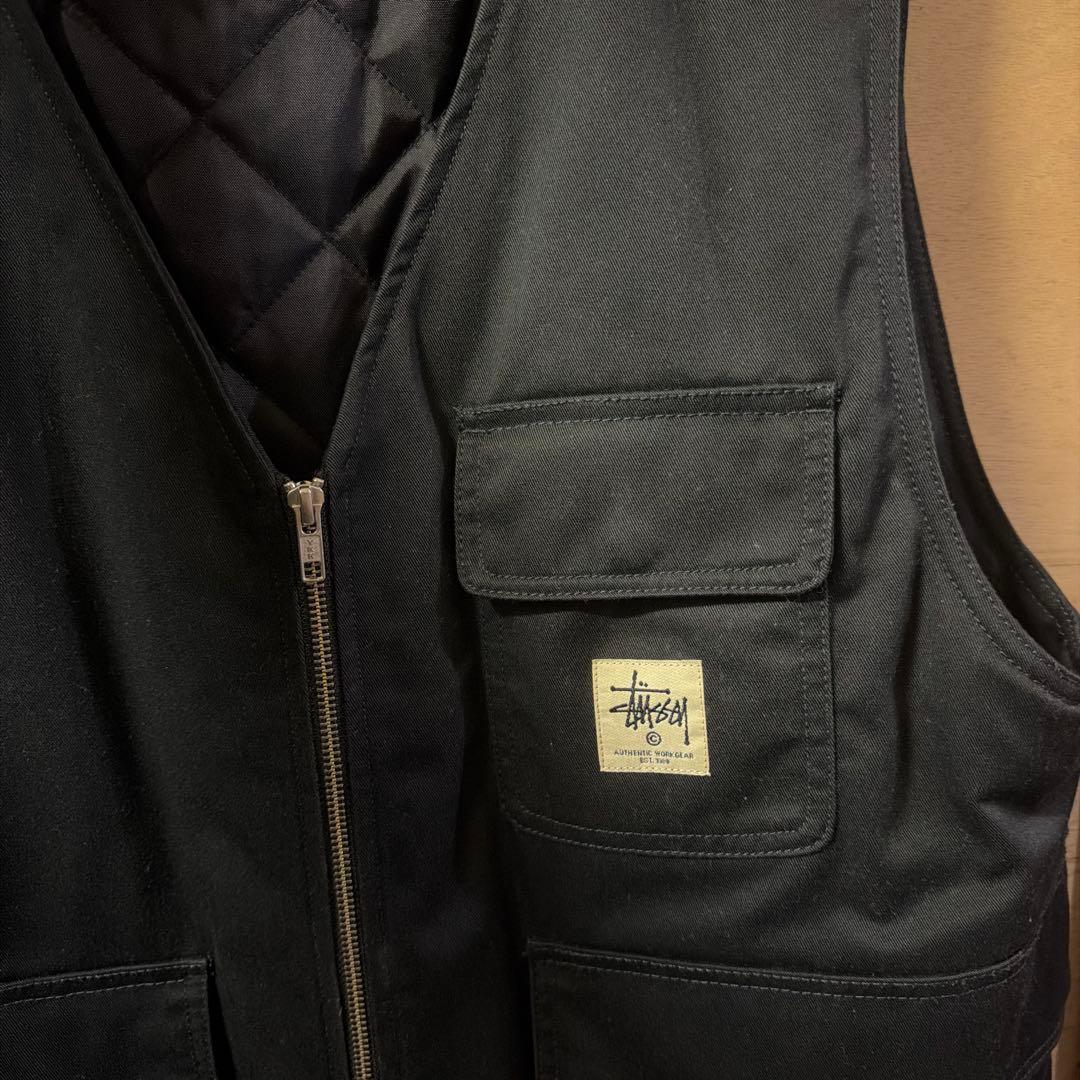 STUSSY ブラック ベスト Lサイズ