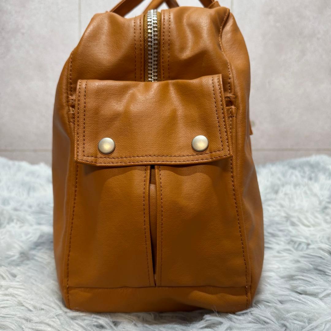 新品同様 PORTER ポーター フリースタイル キャメル ミニボストンバッグ