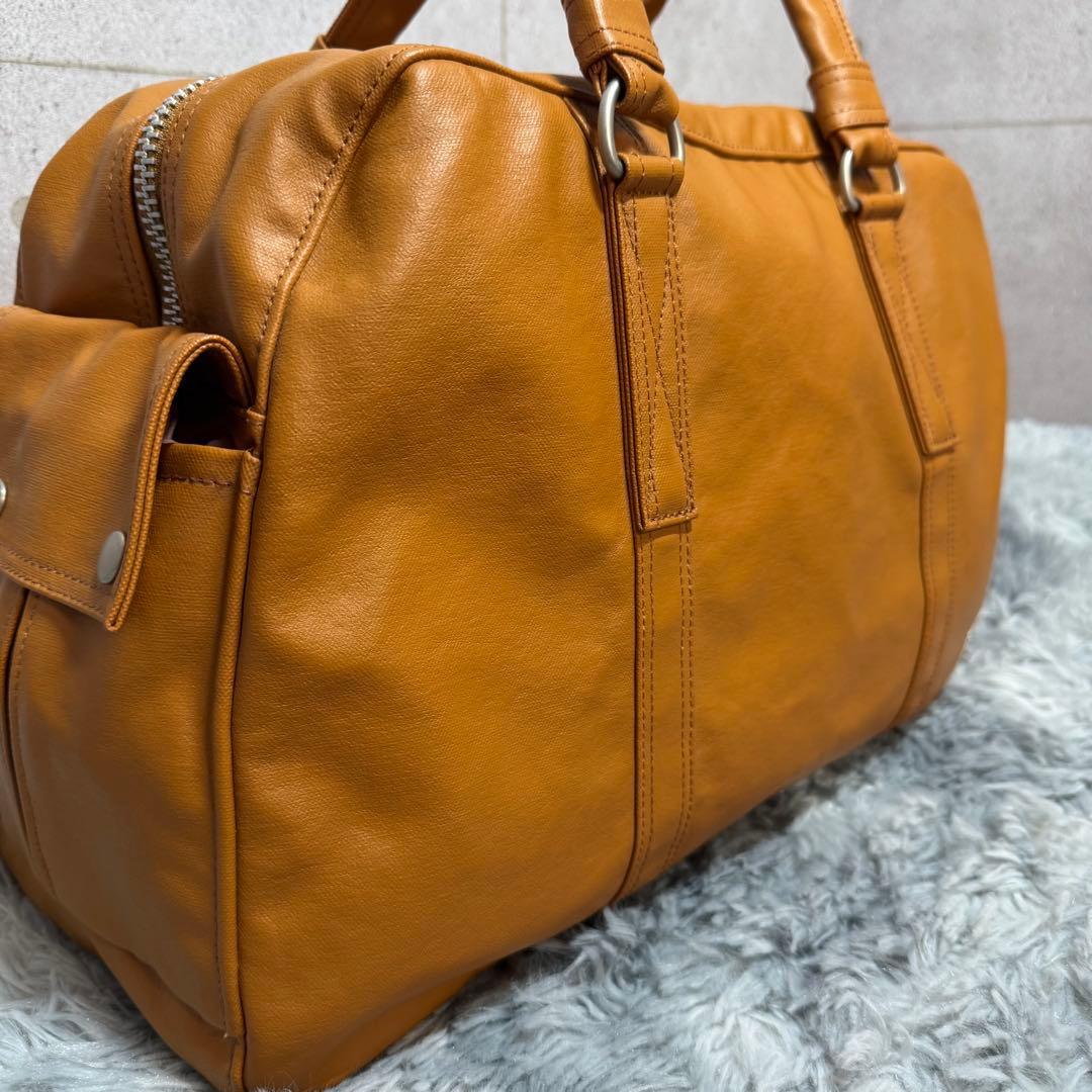 新品同様 PORTER ポーター フリースタイル キャメル ミニボストンバッグ