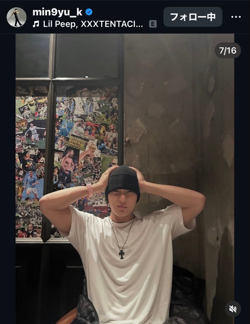 CHROME HEARTS ラバークロスネックレス(ブラック)