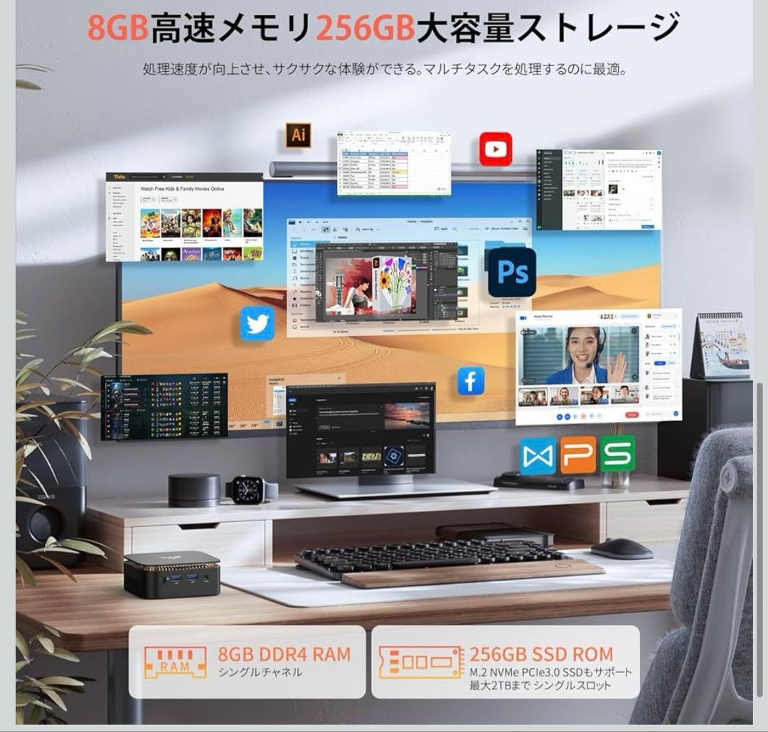 【新品未開封】NiPoGi ミニpc mini pc インテル N150