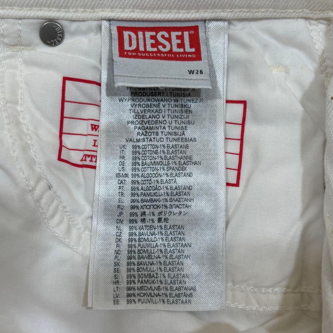 くみっきぃ DIESEL ディーゼル M ホワイトデニム フレアパンツ