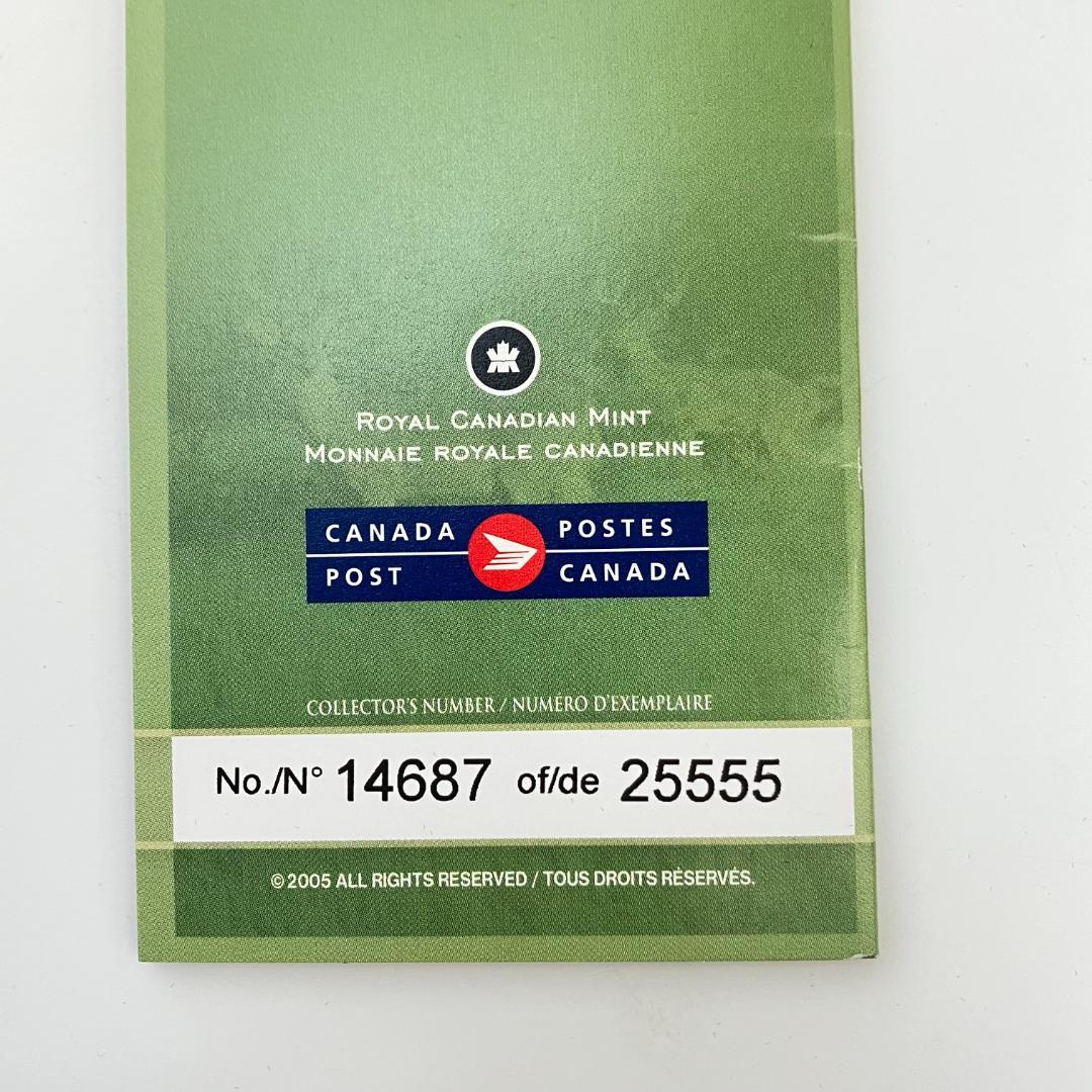カナダ造幣局発行 オジロジカの親子 記念＆切手セット 2005年