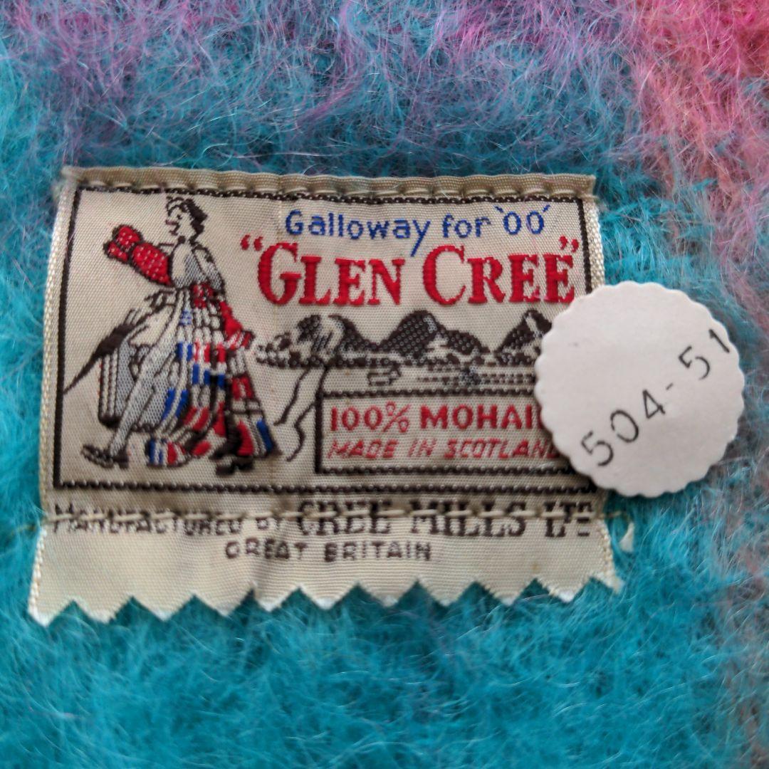 希少60s〜70sScotland GLEN CREE モヘヤ100% マフラー