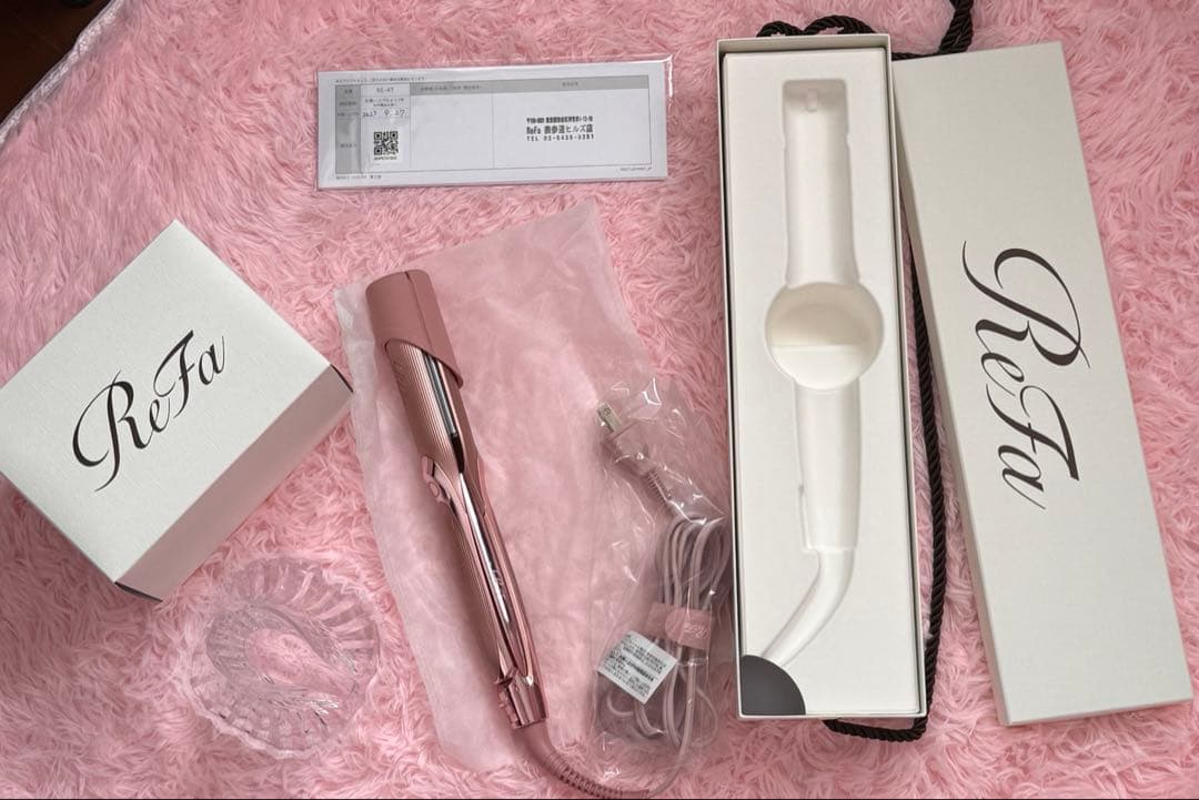 ReFa リファ ストレートアイロン（ピンク） 土台・保証期間内証明書・箱付き
