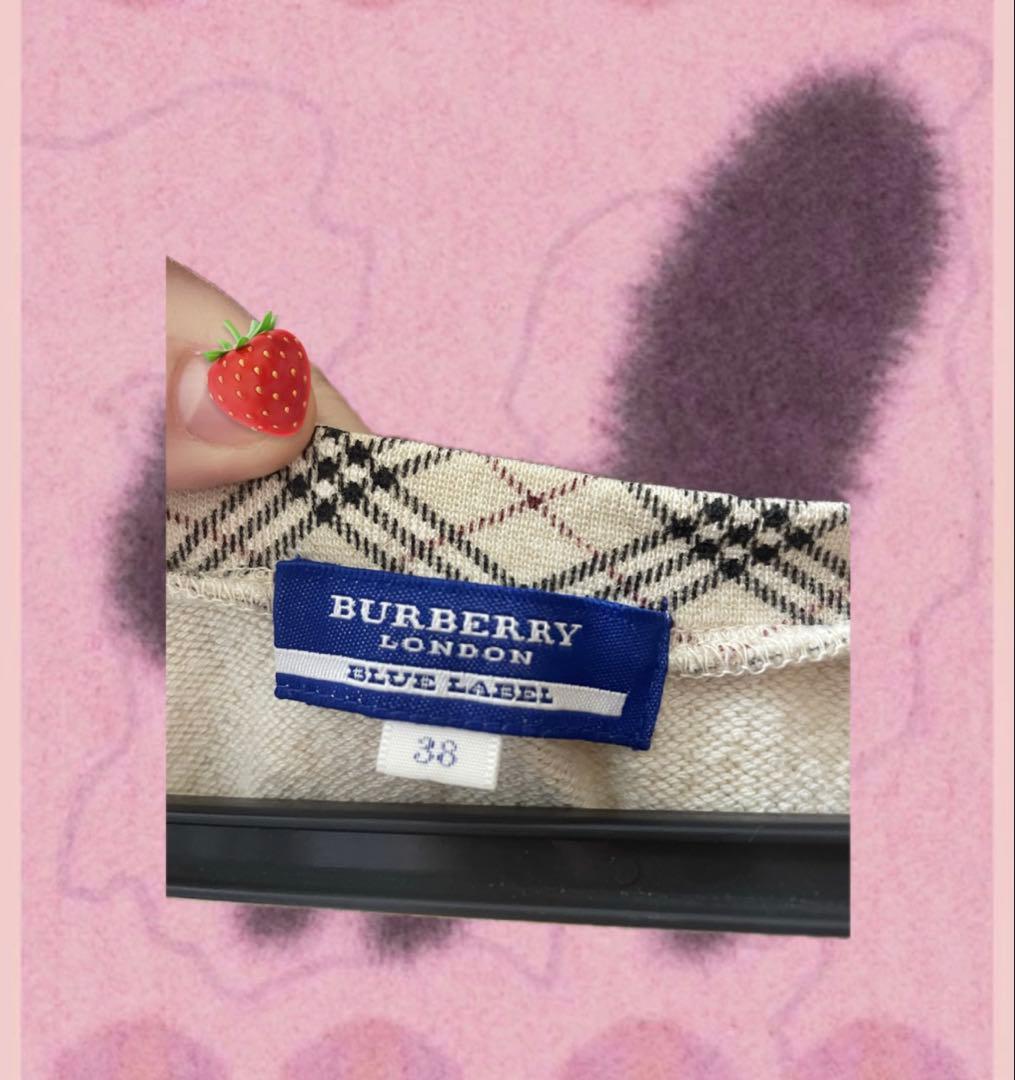 BURBERRY BLUE LABEL チェック柄半袖Tシャツ 38