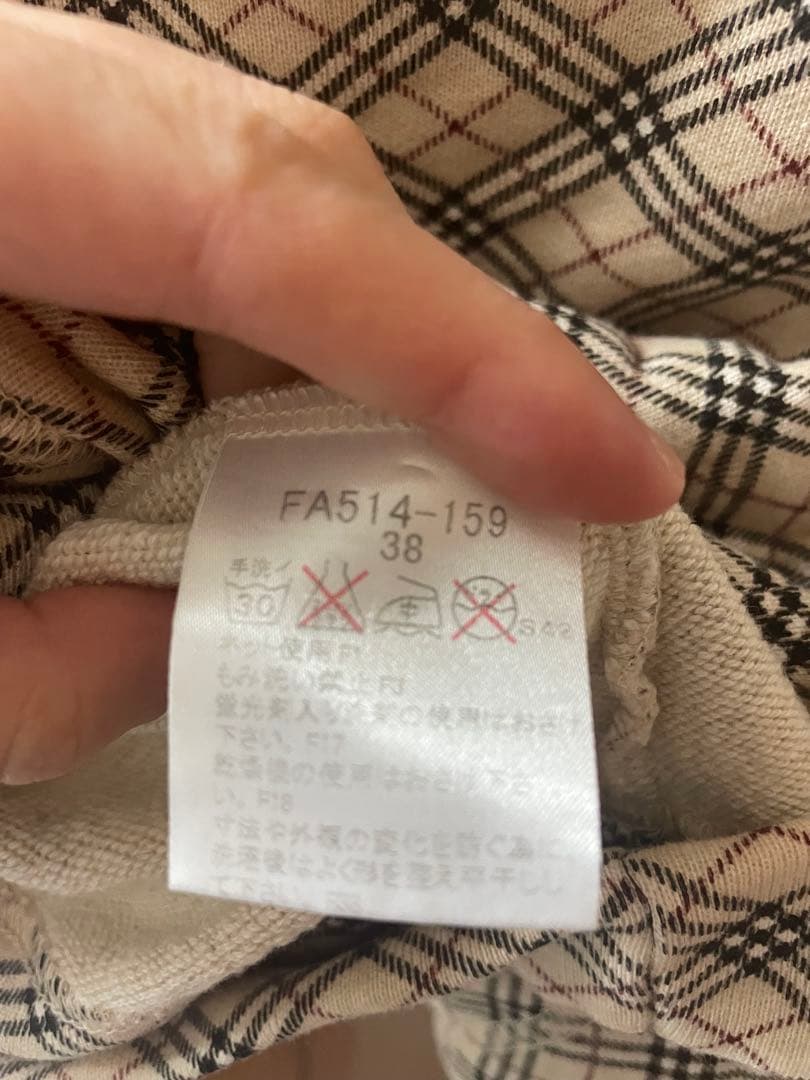BURBERRY BLUE LABEL チェック柄半袖Tシャツ 38