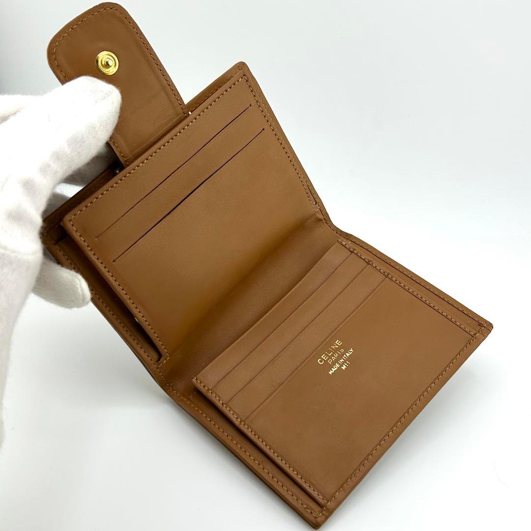 ✨極美品✨　セリーヌ　二つ折り　トリオンフ　マカダム　がま口　PVC レザー
