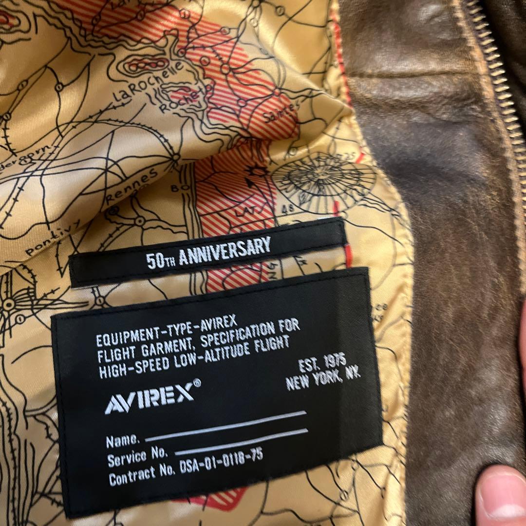 AVIREX 50周年特別仕様　レザージャケット