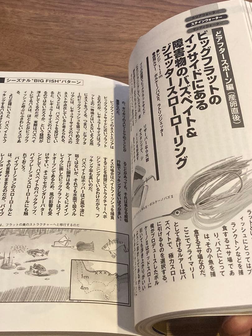 田辺哲男　バズフィッシング道場、　バス釣りストロングパターン等　４冊セット