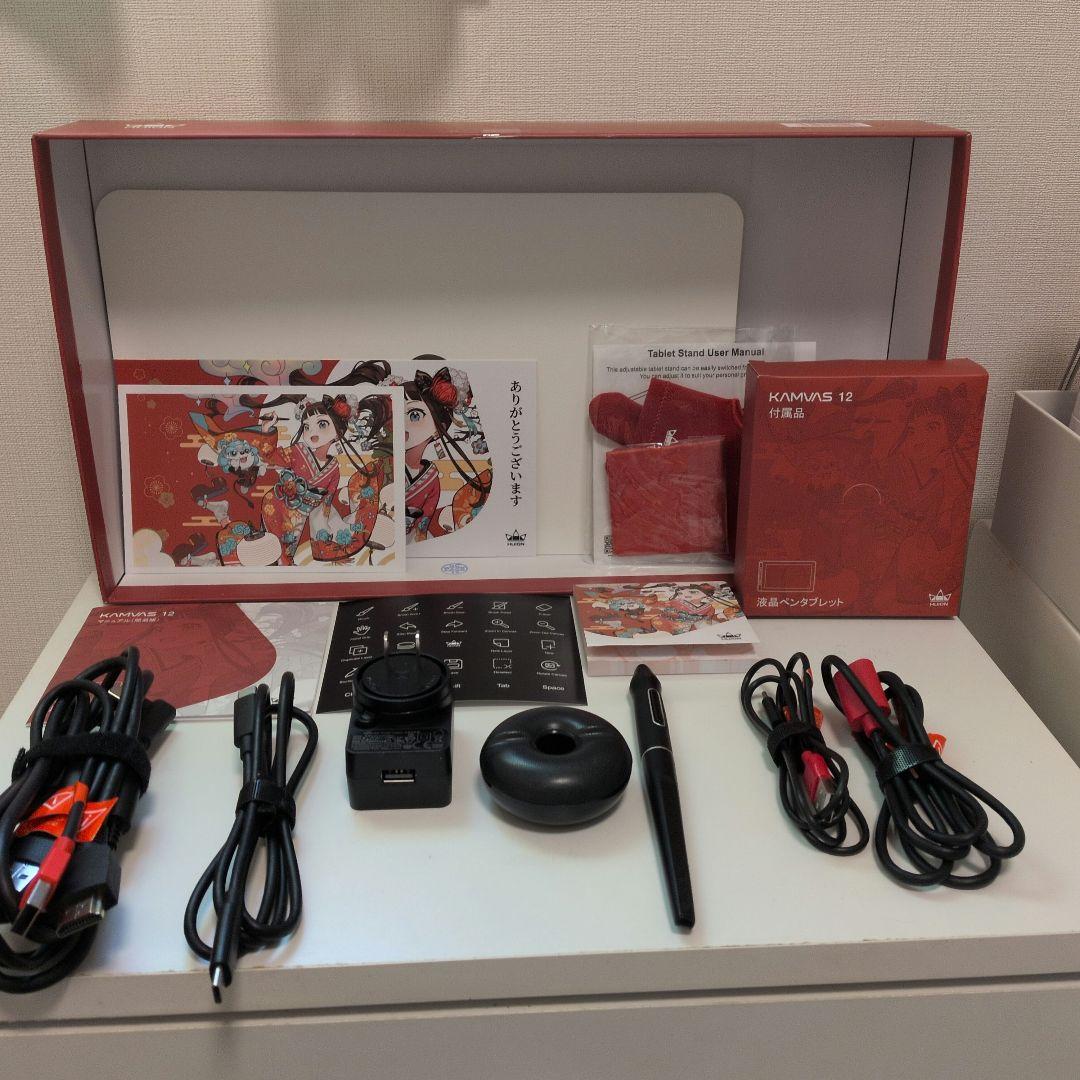 【美品】液晶タブレット 液タブ HUION KAMVAS12 豪華版
