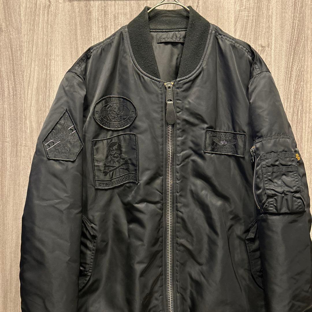 【美品】Alpha Industries MA-1 ジャケット 刺繍ワッペン古着