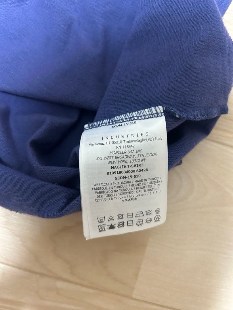 MONCLER モンクレール　半袖　tシャツ　ブルー　Sサイズ　トリコロール