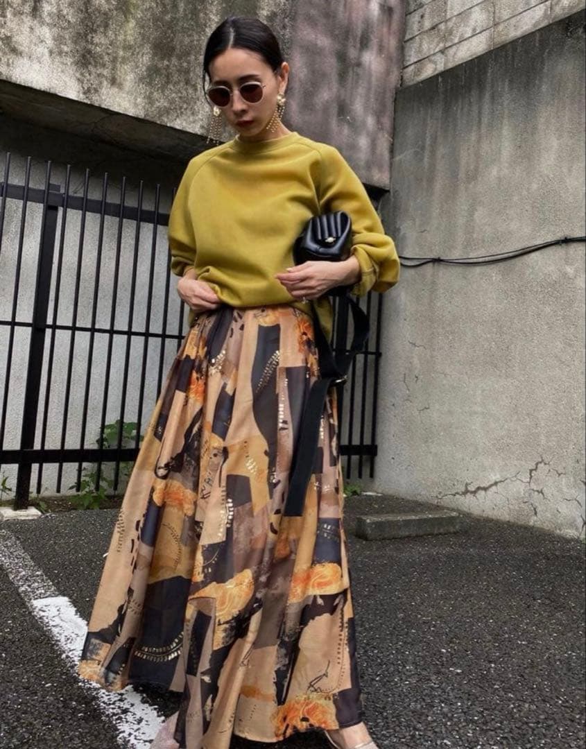 スカート Ameri VINTAGE EMILIE TUCK FLARED SKIRT