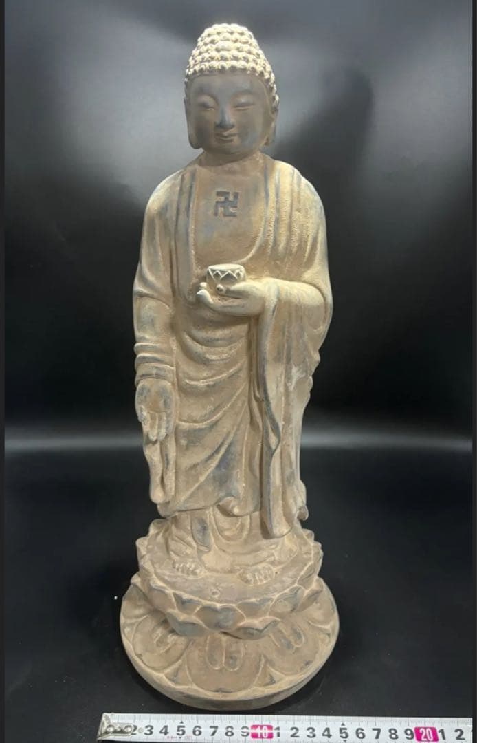 R*D様 (期間セール)仏教　石仏 如来 細工彫刻 縁起物 お釈迦様 釈迦如来