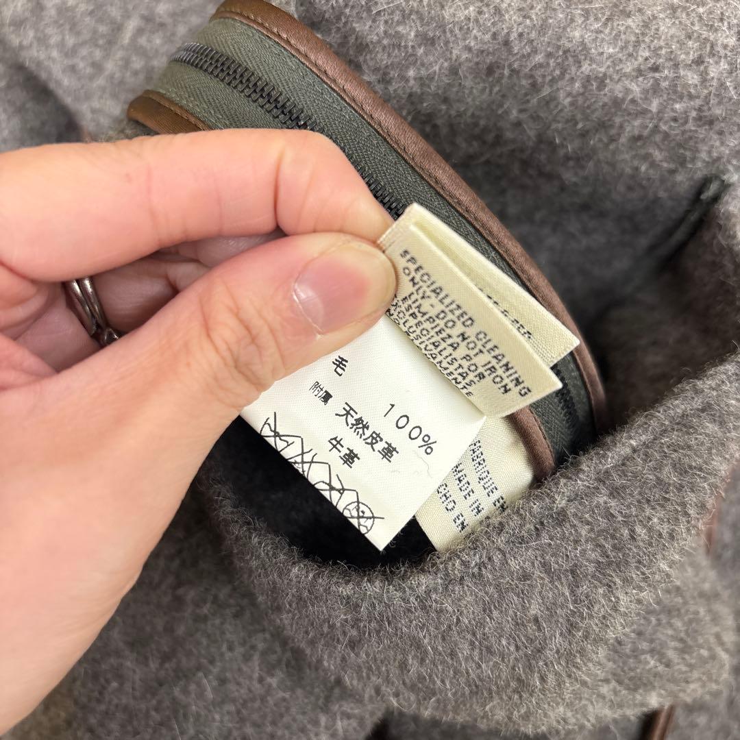 HERMES エルメス マルジェラ期 アルパカ ベスト 34 牛革